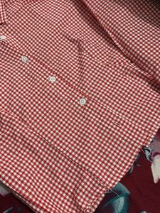 Classic Red Gingham Button-Up Shirt