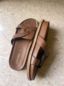 Stylish Brown Slide Sandals