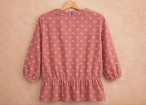 Pink Floral Peplum Top