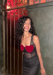 Sheer Heart Bralette Mesh Dress