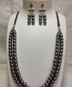 Red Beaded Necklace &amp; Earring Set