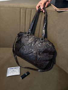 Coach Black Leather Shoulder Bag