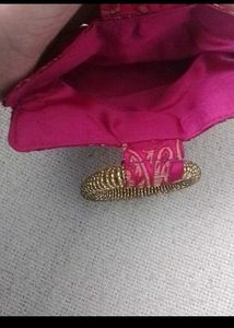 Brand New Pink Brocade Mini Bag