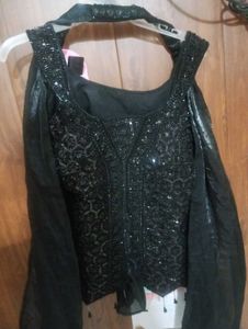 Black Beaded Blouse