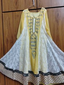 Beautiful Yellow anarkali suit