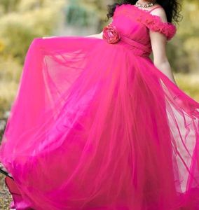 Elegant Pink Maternity Gown