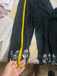 Elegant Black embroidered cord set in XL size