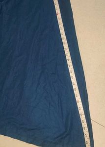 Solid Blue Palazzo Pants