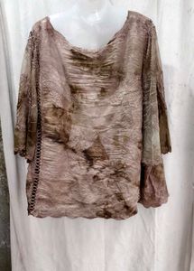 2208. Boho Tie-Dye Embroidered Kurta Top