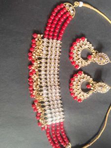 Red Kundan Jewelry Set