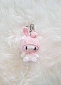 Handmade Crochet My Melody Keychain