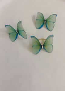 New Combo Butterfly Earrings +Ring set