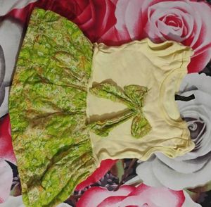 Baby Girl's Yellow & Green Dress