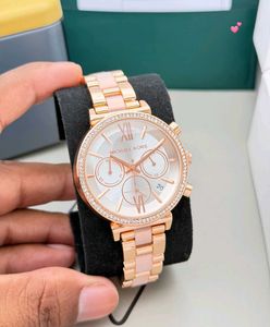 Michael Kors Rose Gold Watch with Crystals