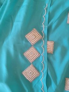 Pure Creap Saree With Work
