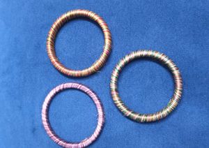 Multicolour Set Of 3 🌈 🌈 🌈 silk thread bangles