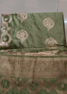 Elegant Green Banarasi Silk Saree