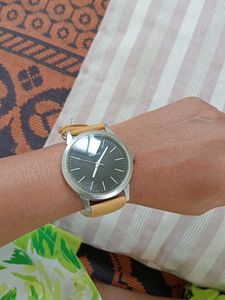 Classic Tan Leather Strap Watch