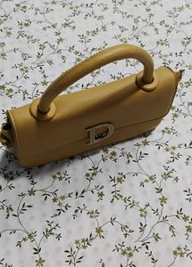 Elegant Tan Faux Leather Handbag