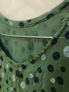 Green Polka Dot Midi Dress