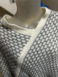 Stylish Grey Knit Poncho