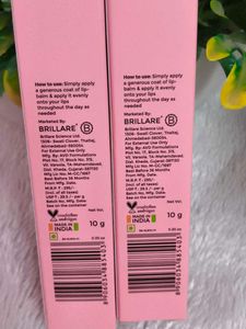 pack of 2 Brillare Strawberry Lip Balm is a natura