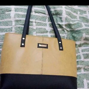 Stylish Two-Tone Tote Bag