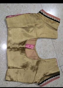 Elegant Pink Brocade Blouse with margin