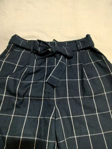 Checkered High-Waisted Pants