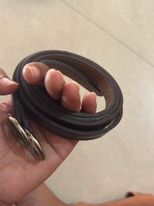Stylish Dark Brown Leather Belt