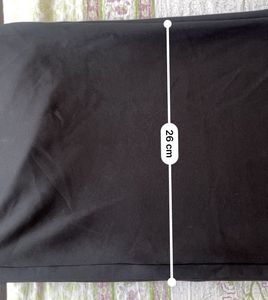 Black trousers with white stripe detail