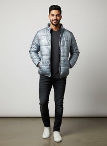Unique Print Padded Jacket
