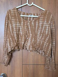 slightly used Boho Tie-Dye Long Sleeve Top