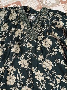 Embellished Floral Print Kurta