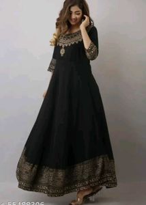 Beautiful Black Kurta Set with Red Dupatta