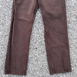Zara brown straight jeans
