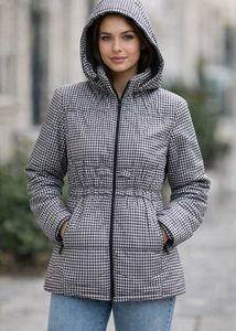 Gingham Hooded Jacket