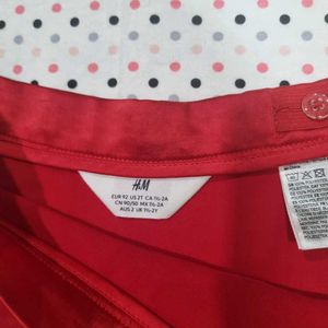 Red Satin Skirt
