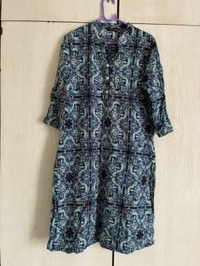 Rangmanch Navy Blue Printed Kurta