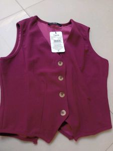 Chic V-Neck Button-Up Sleeveless Vest Top