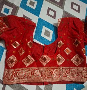 Red &amp; Gold Blouse