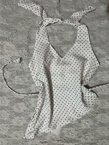 Polka Dot Halter Top - Trendy Style