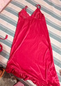 freesize Maroon Lingerie Set - Nightwear 5 pieces