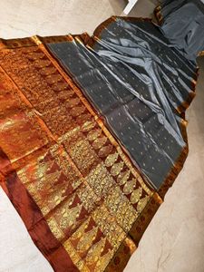 Silver Pure Silk Kanjivaram Saree