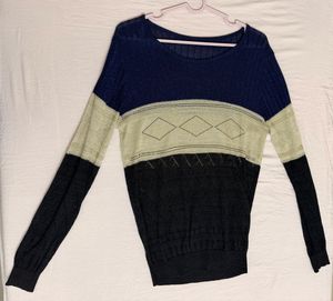 Chic Striped Knit Sweater Top