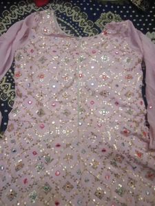 Elegant Pink Embroidered Anarkali Kurta