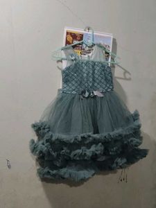 Girl's Blue Tulle Party Dress