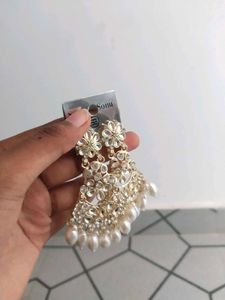 Elegant Pearl &amp; Crystal Dangle Earrings