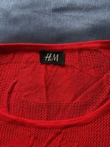 H&amp;M Red Knit Top