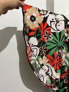 Floral Print Dolman Sleeve Top